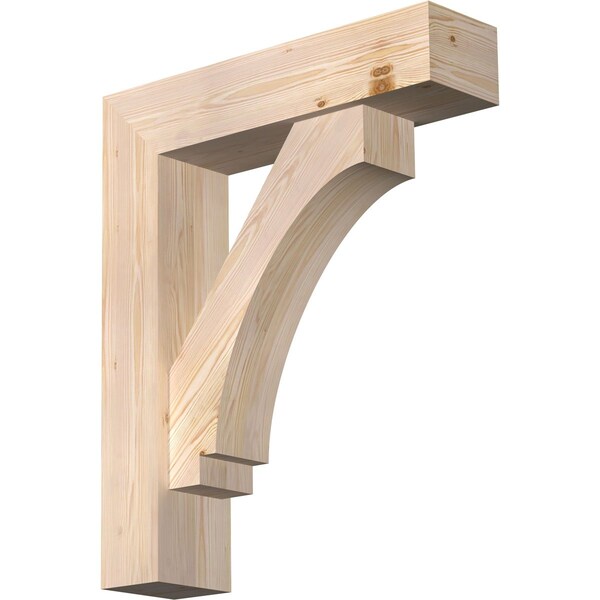 Ekena Millwork Imperial Block Smooth Bracket w/ Offset Brace, Douglas Fir, 7 1/2"W x 30"D x 36"H BKT0806X30X36IMP05SDF - main